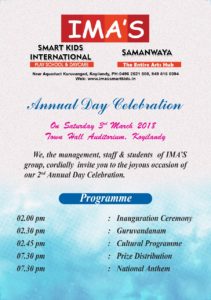 IMA's Second Annual Day Invitation